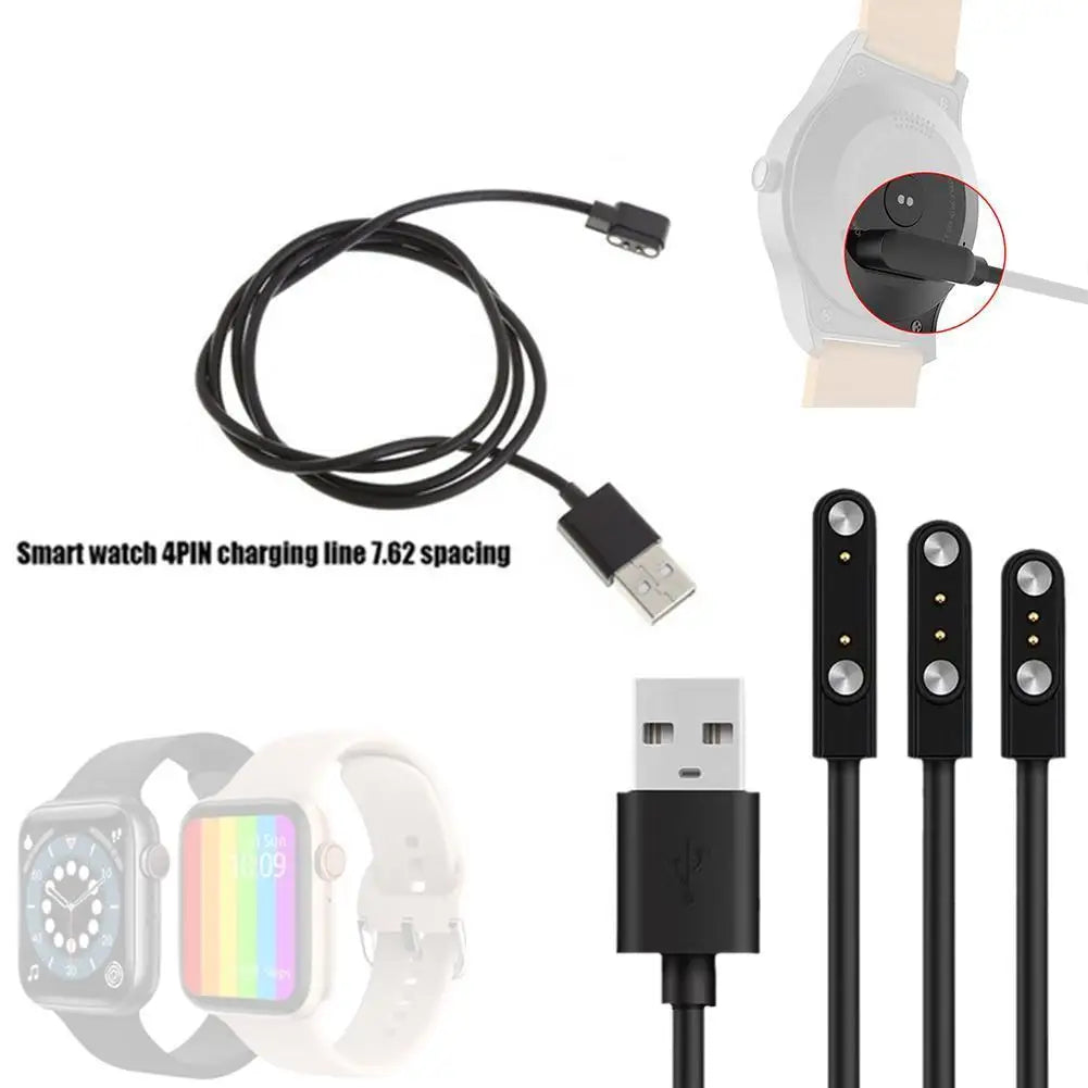 Universal 2-Pin Magnetic USB Charging Cable for Smart Watches