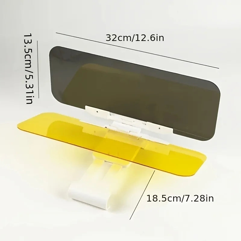 Dual Purpose Car Sun Visor - Day & Night Anti Glare Visor Extender with Night Driving Shield & UV Protection for SUVs, Trucks Oasis Select