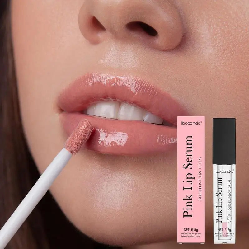 Pink Lip Serum Lip Plumping Gloss Long Lasting Moisturizer Care Lipstick Reduce Lip Fine Lines Lip Plumper Makeup Oasis Select