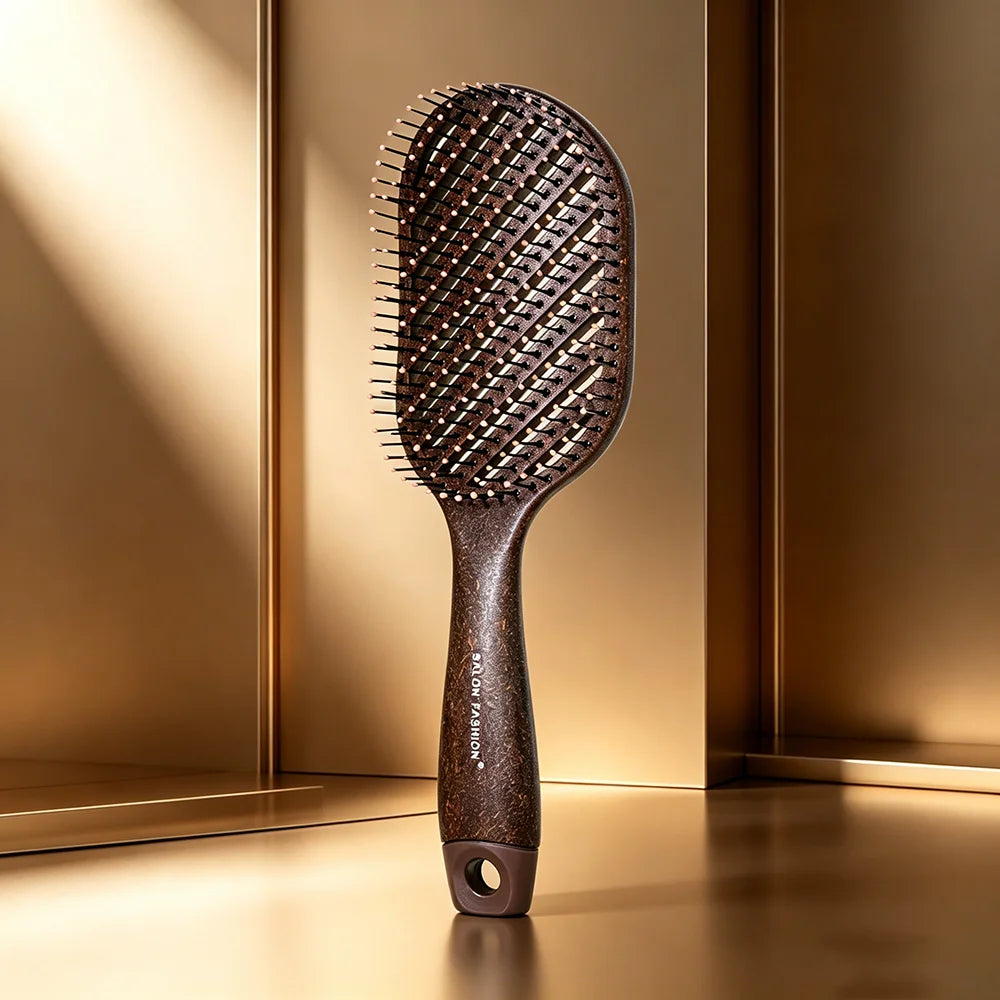Hollow Boar Bristle Hair Brush – Detangling & Scalp Massage Detangling Hair Brush Oasis Select
