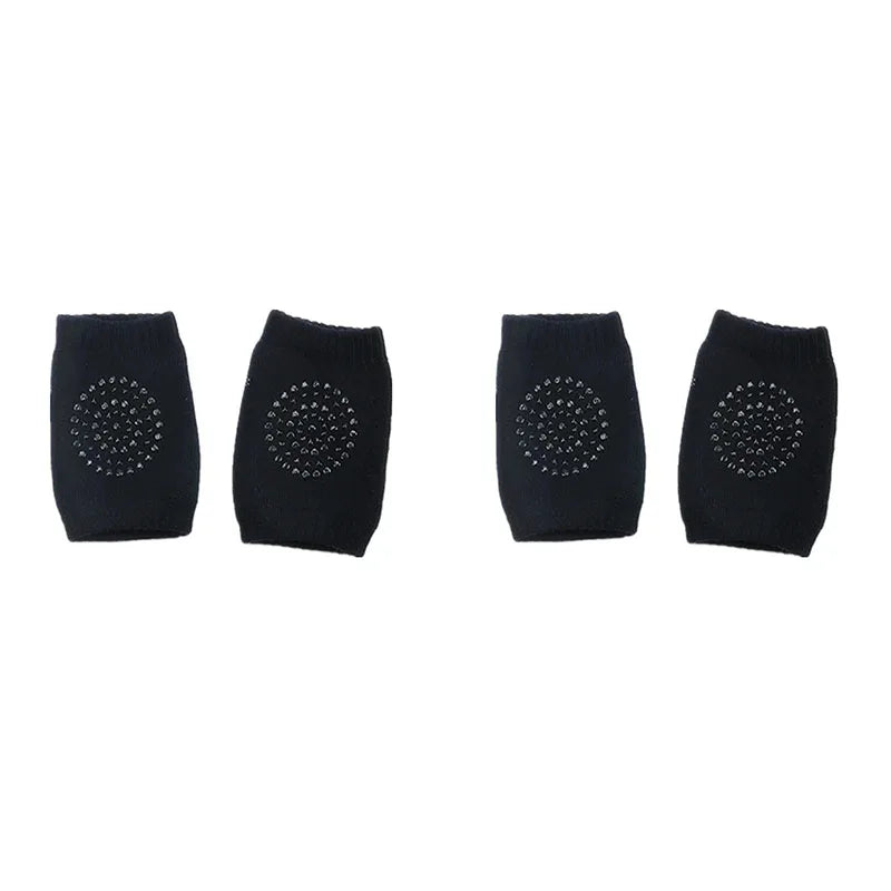 1/2 Pairs Baby Knee Pad Kids Safety Crawling Elbow Cushion Infant Toddlers Baby Leg Warmer Knee Support Protector Pads Oasis Select Black-2pairs