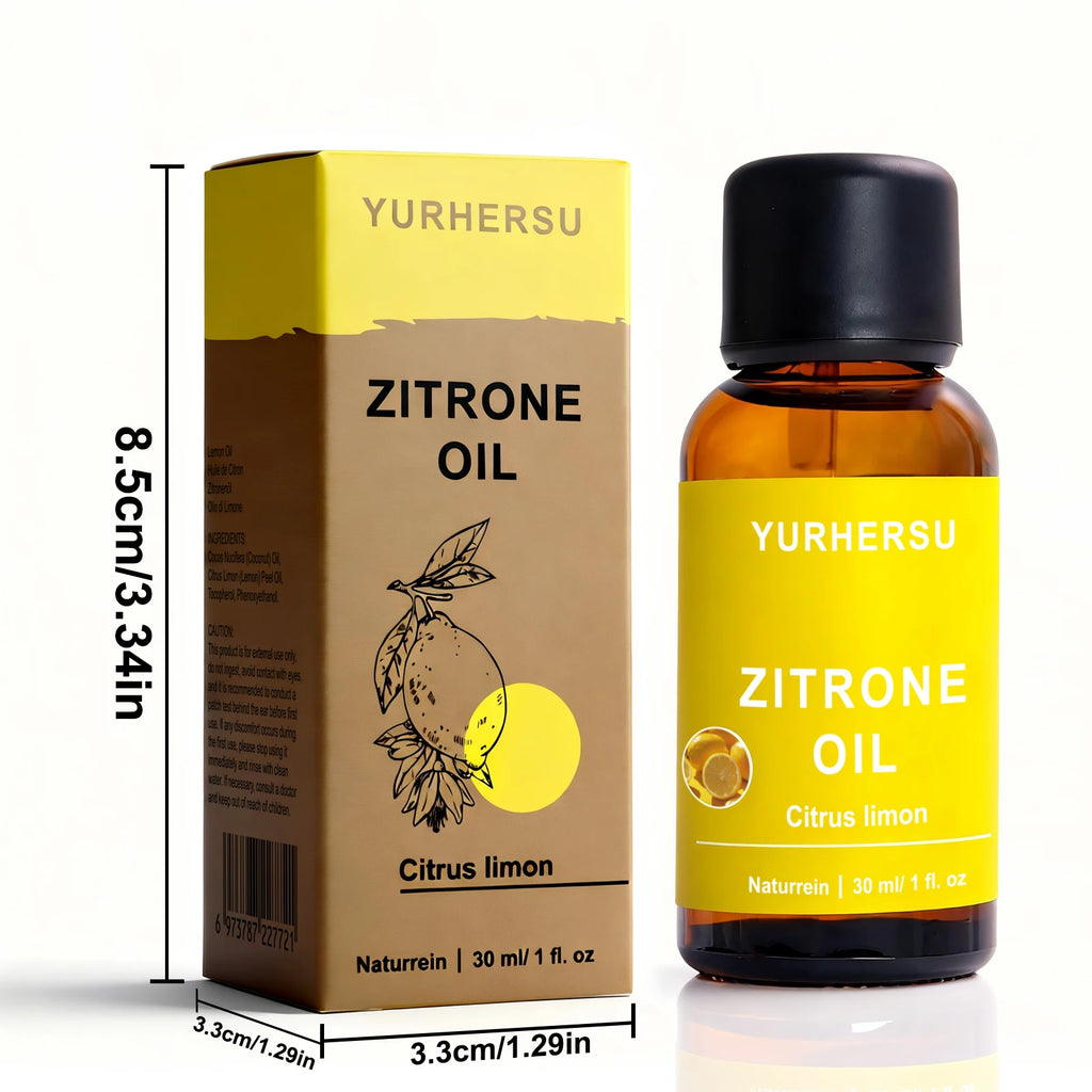 YURHERSU Pure Lemon Essential Oil 30ml – Brightening Skin Care Pure Essential Oil Oasis Select