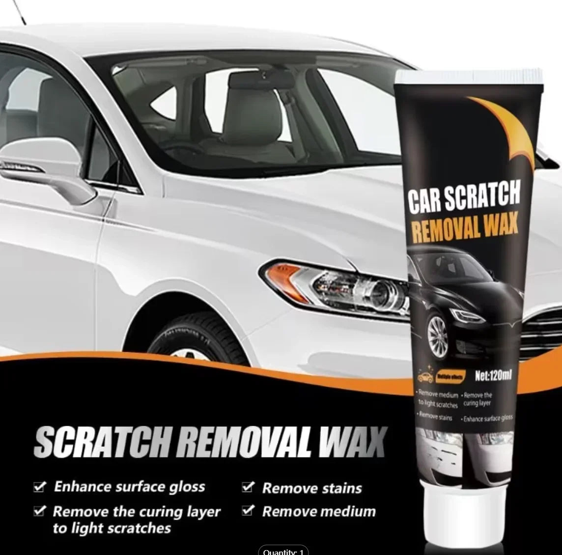 Car Scratch Repair Paste Car scratch repair paste with cloth and sponge Car wax for polishing and repairing paint scratches Deep Oasis Select Default Title