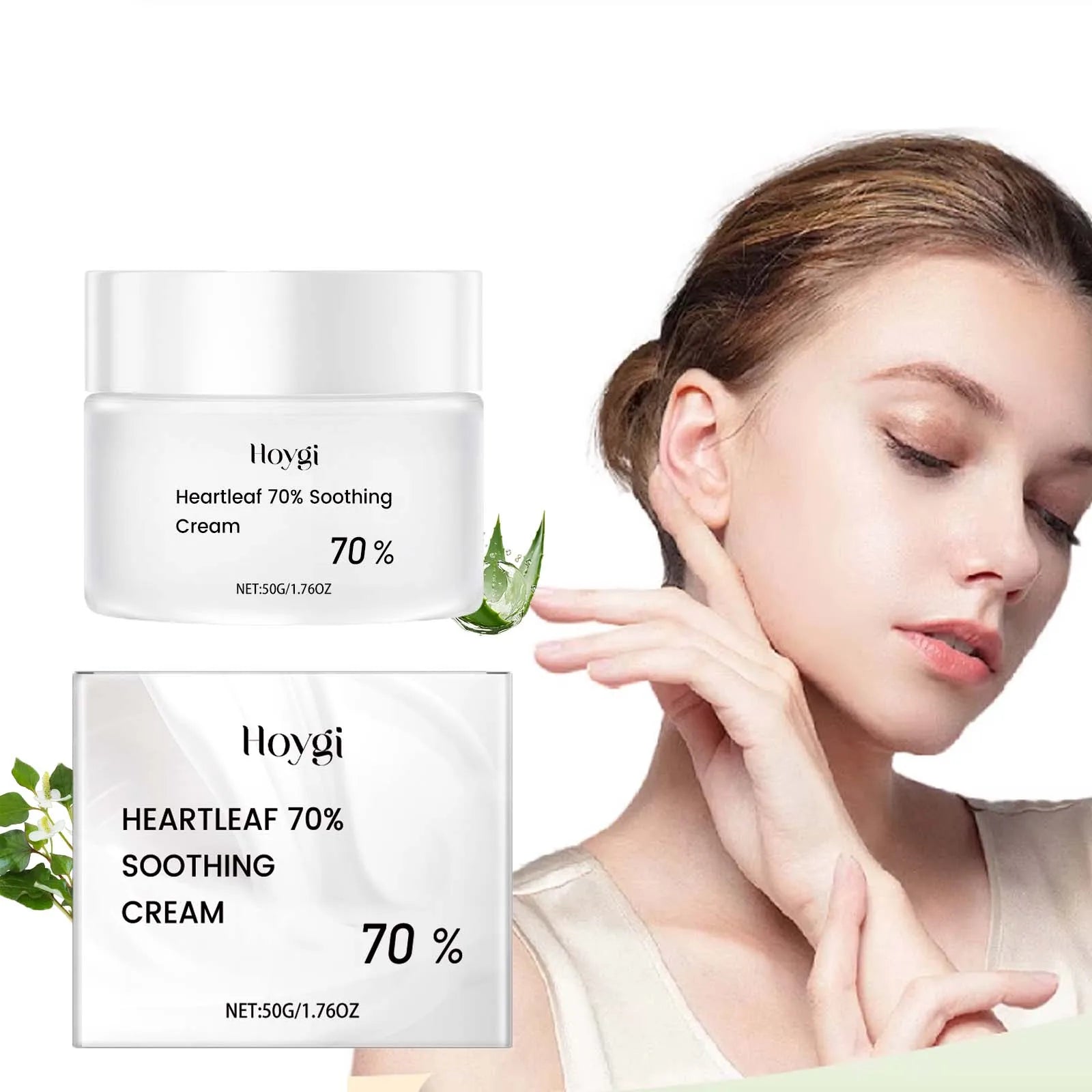 Heartleaf 70% Soothing Cream – Ceramide & Aloe Moisturizer Facial Soothing Cream Oasis Select