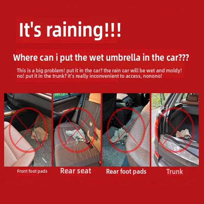 Car Umbrella Storage Bag – Waterproof Holder for 3 Umbrellas