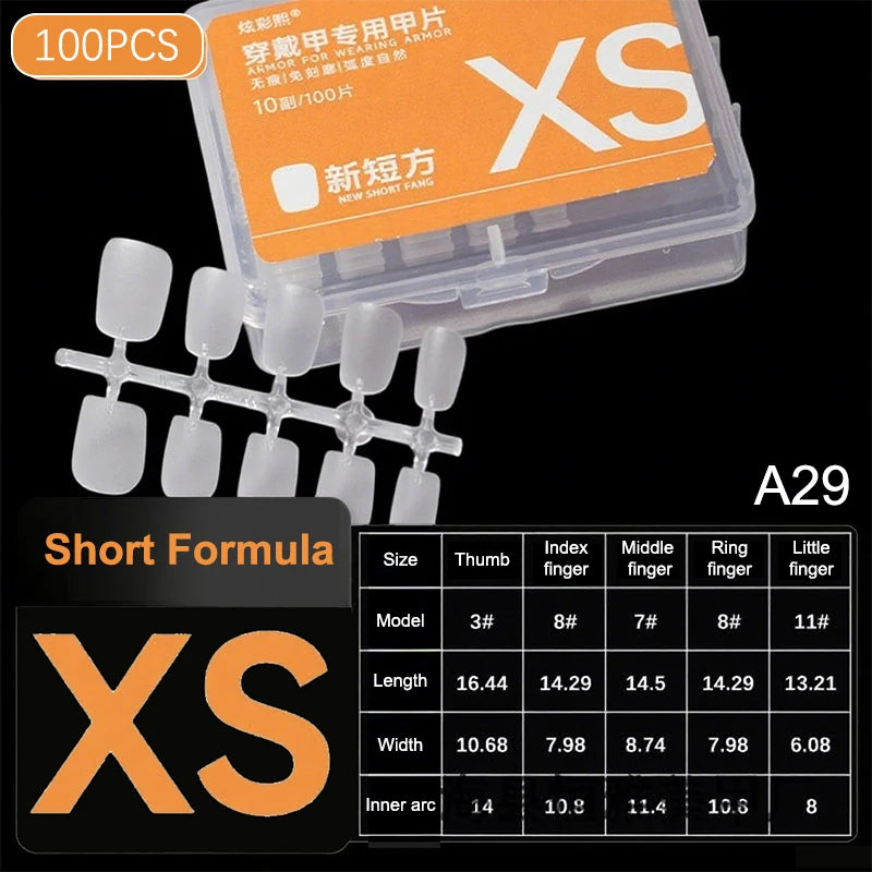 100pcs Press On Nail Tips Full Cover Ultra-Thin False Nails Patches Gel Nails Extension System Clear Fake Nails Art Accessories Oasis Select A30