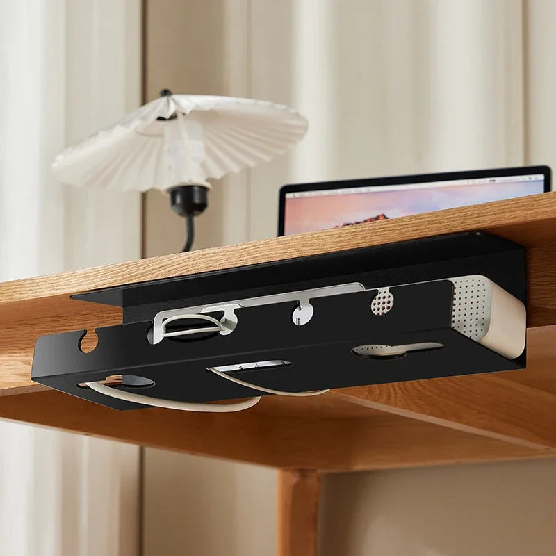 Under Desk Cable Management Cable Tray Under Desk With Clamp Power Strip Cord Holder Holder No Drilling Sturdy Spac Oasis Select