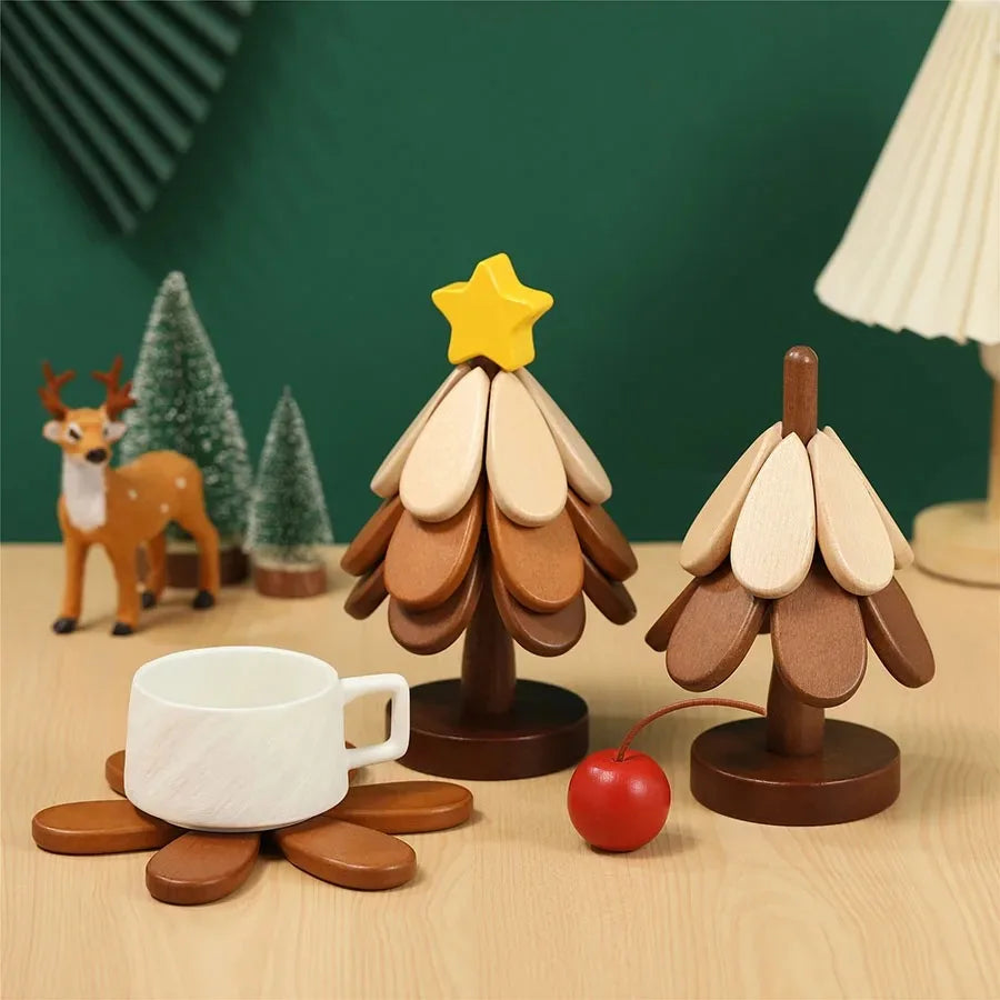 Tree Insulation Mat Solid Wood Dining Table Anti Scalding Mat Pot Mat Festival Gift Creative And Personalized Home Decoration Oasis Select