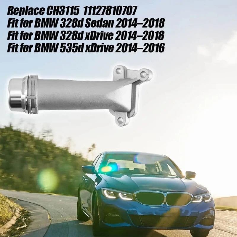For BMW Engine Block Water Pipe Adapter 11127810707 Precision Aluminum Cooling System Pipe Joint for BMW1 3 5 Series X1 X3 X5 X6 Oasis Select
