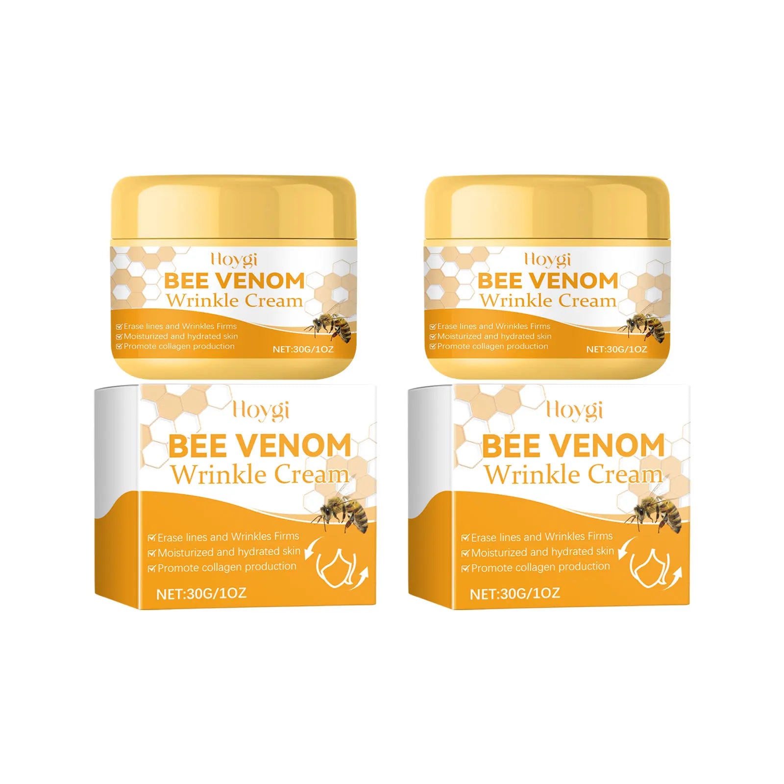 Bee Venom Face Cream Moisturizing Sagging Improvement Reduce Fine Lines Damaged Skin Repair Facial Cream Nourishing Skin Care Oasis Select 2 X 30g boxed