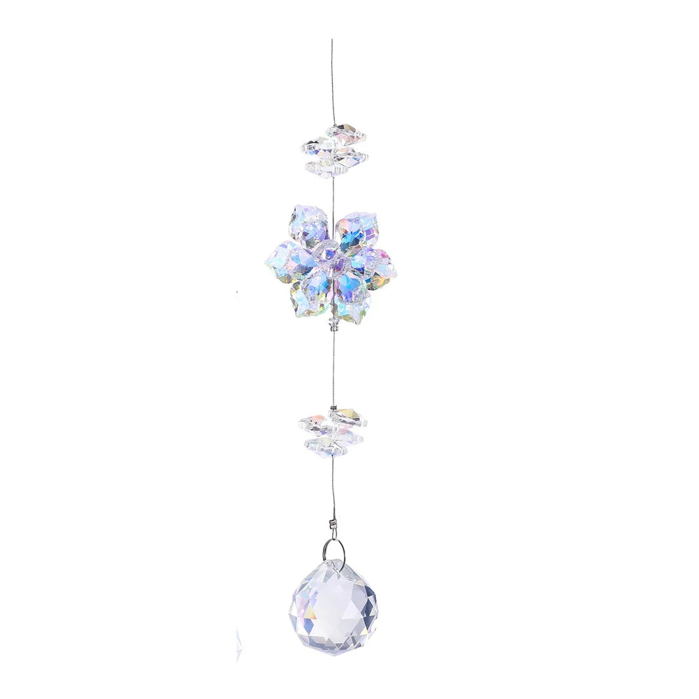 Lotus Leaf Suncatchers with Crystal Prisms Window Sun Catcher Ornament Rainbow Maker for Home Garden Rearview Mirror Charms Oasis Select crystal