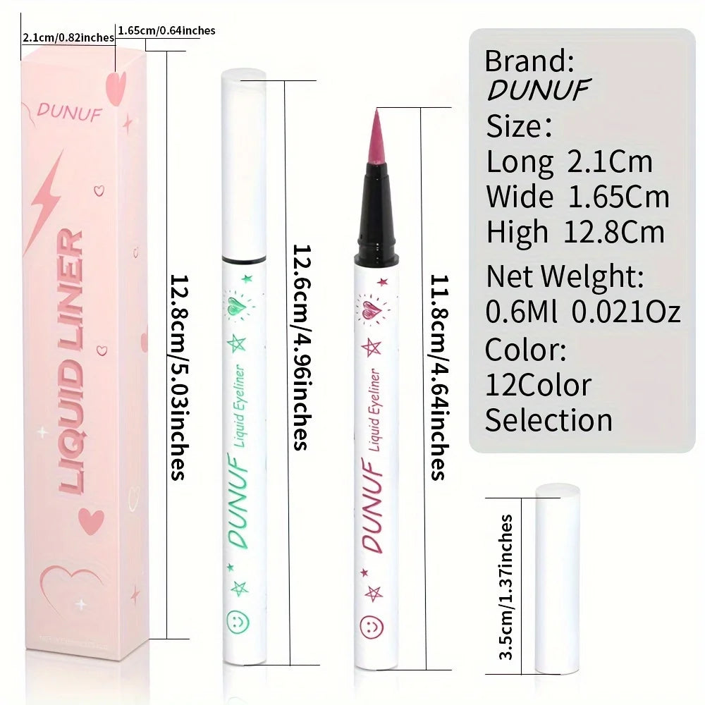 DUNUF 1 Pcs Long Lasting Eyeliner Ultra-fine Smooth Quick Dry Liquid Eyeliner Waterproof, Sweat-resistant and Beginner Friendly Oasis Select