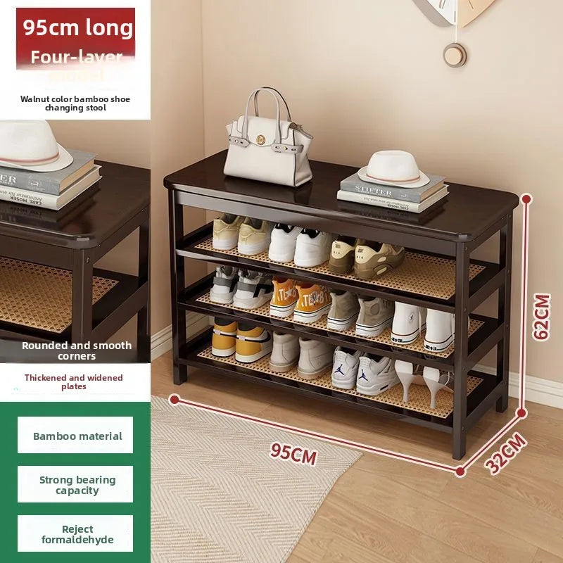 Multi-functional Household Shoe Cabinet Rack Dustproof Change Stool