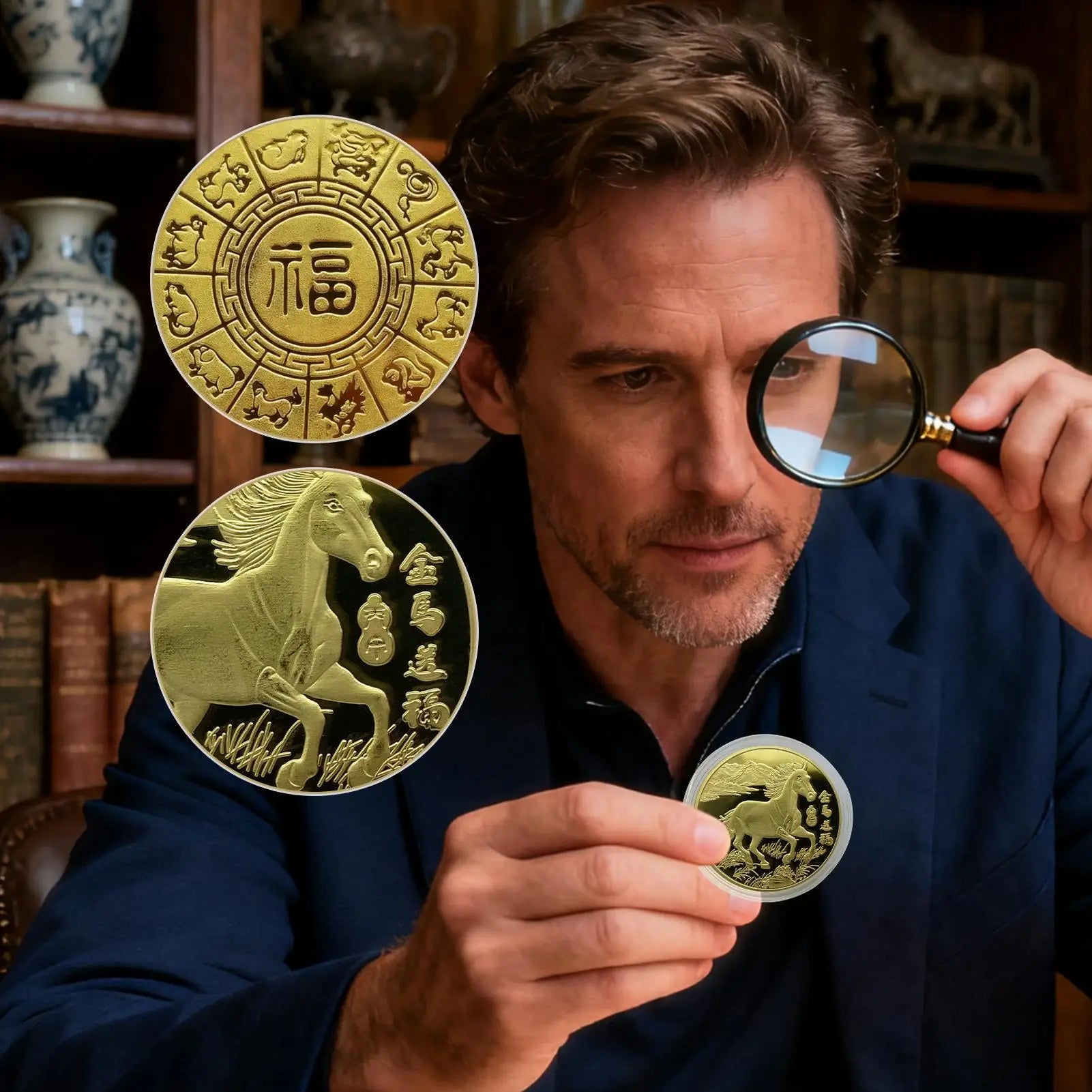 2026 Year of The Horse Commemorative Coin Limited Edition Collectible Coin for Lunar New Year Collector's Gift for Men Women Oasis Select
