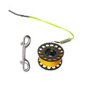 Scuba Diving Reel Aluminum Alloy Wreck Cave Finger Spool with 30m/100ft High Visibility Line and Double-Ended Bolt Snap Clip Oasis Select Black