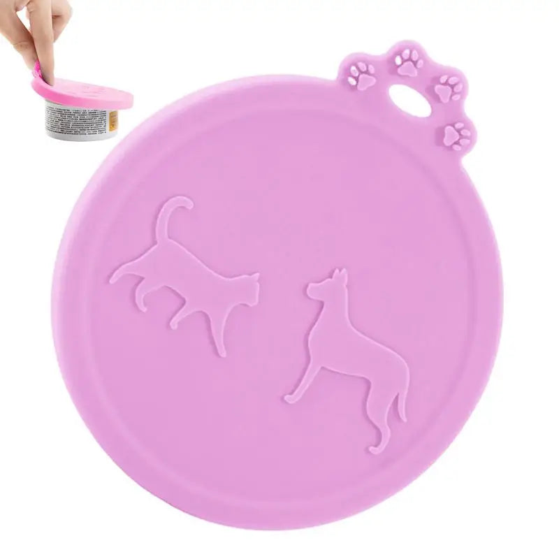 Can Lids For Canned Food Silicone Puppy Can Keeper Lids Reusable Dog Cat Food Container Tops Leak-Proof Airtight For Storage Oasis Select