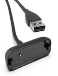 Fitbit Inspire 3 USB Charger Replacement Cable 3.3ft/1m Smartwatch Charger Cable Oasis Select black