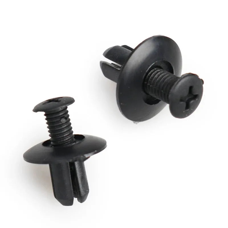 30/60/90/180pcs Black Plastic Auto Bumper Fender Push Rivet Retainer Plastic Car Fastener Clip For Universal Car Rivet Fasteners Oasis Select