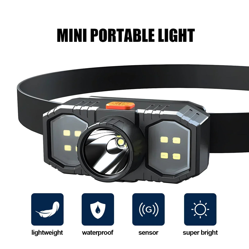 KDULIT COB+XPE Powerful Headlamp USB Rechageable Headlight Portable Fishing Camping Outdoor Waterproof Head Lamp Work Flashlight Oasis Select