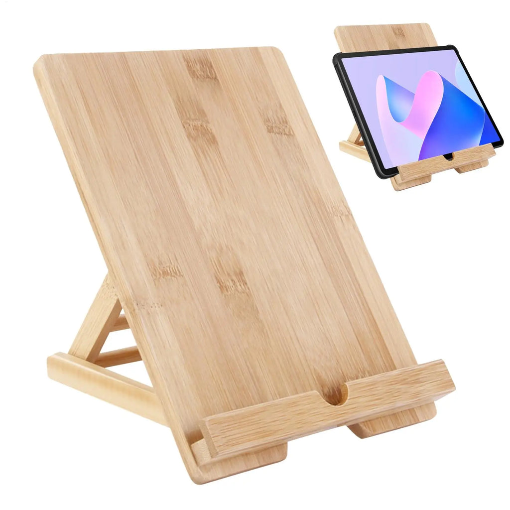 Tablet Stand Holder Wooden Adjustable Book Holder Reading Rest Holder Kitchen Cookbook Stand Desktop Cell Phone Stand For Oasis Select