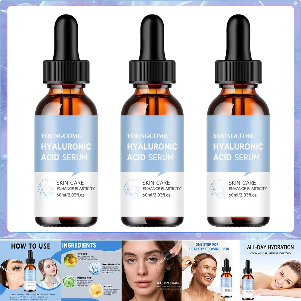 YOUNGCOME Hyaluronic Acid Face Serum – Hydrating & Firming Hyaluronic Acid Serum Oasis Select 60ML-3PCS