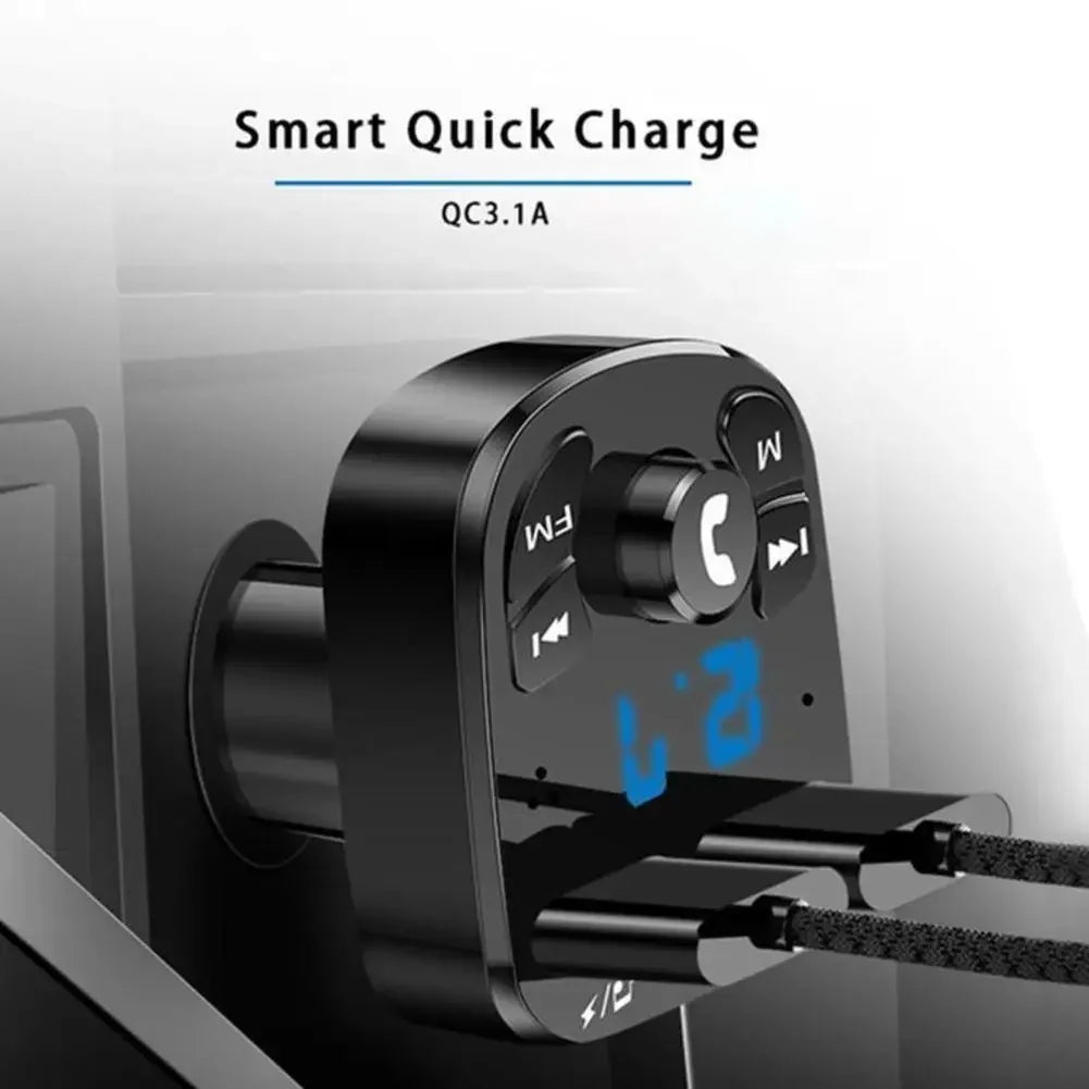 Car Mp3 Player Dual Usb Fast Charger Fm Bluetooth Receiver Bluetooth Compatible 5.0 Fm Transmitter Usb Flash Drive Plug Car Kit Oasis Select