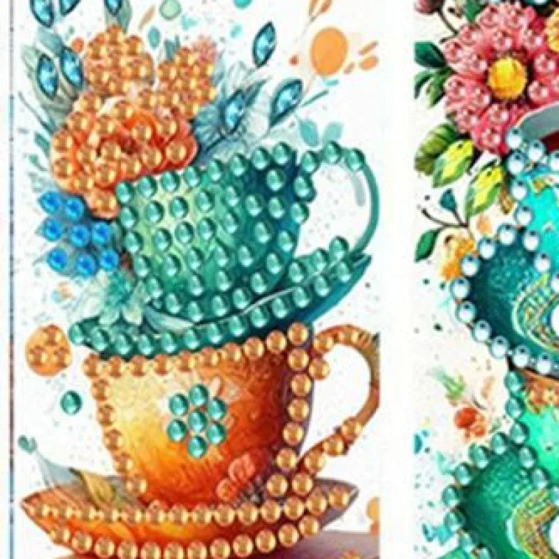 4Pcs DIY Diamond Painting Bookmark with Pendants Diamond Painting Art Bookmarks for Beginners Ideal Choice for Home Office Use Oasis Select