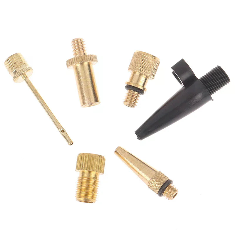 Bicycle Valve Adaptors For Road & MTB Bike Tire Pump Copper Inflator Pump Nozzle Kit Presta Schrader Valve Adapter Tube Oasis Select