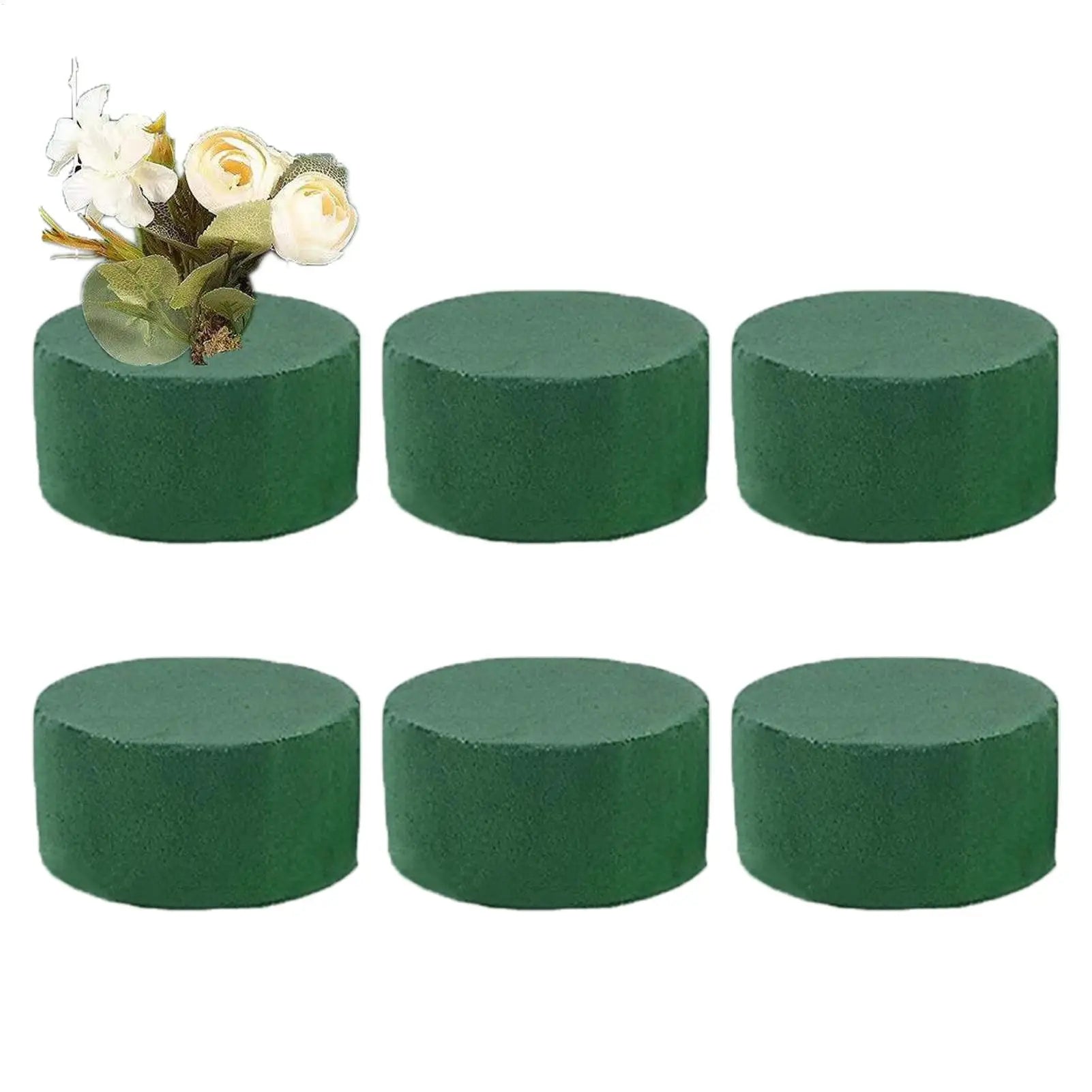 6Pcs Green Floral Foam Block DIY Flower Arrangement Sponge Dry Wet Absorbent Bricks For Flower Birthday Wedding Garden Decor Oasis Select