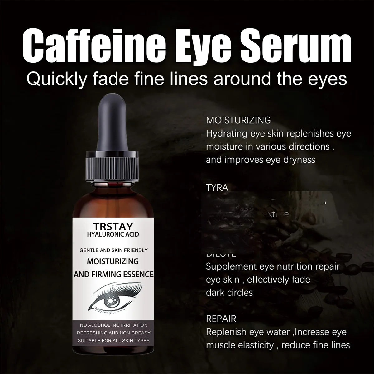 West&Month caffeine eye oil fades fine lines crow's feet eye lines to remove eye bags and dark circles under the eyes Oasis Select