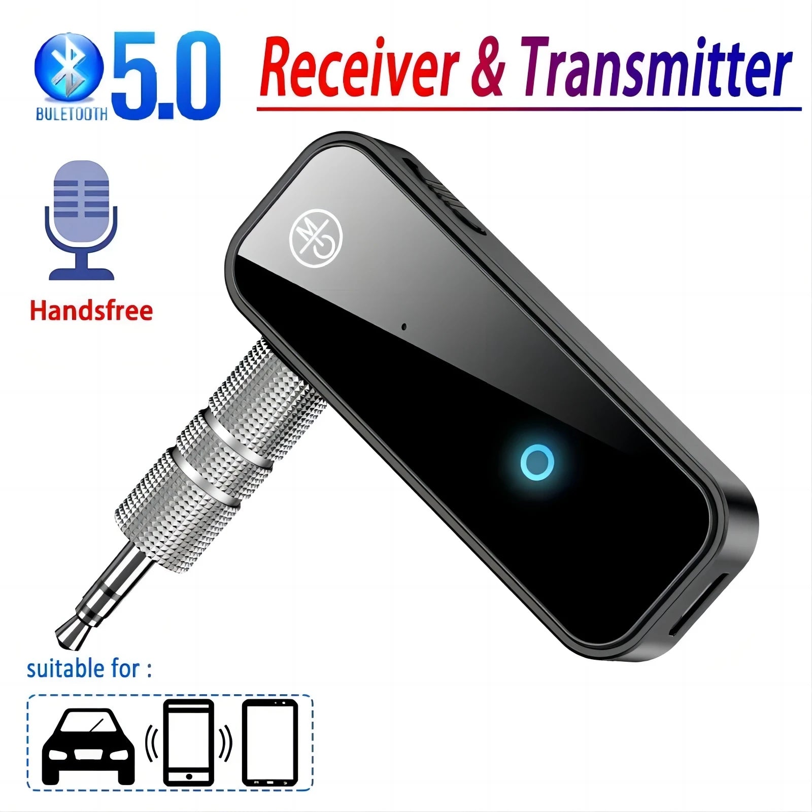 Bluetooth 5.0 Audio Receiver Transmitter Hansfree Call 3.5mm AUX Jack USB Dongle Stereo Music Wireless Adapter For TV PC Car Kit Oasis Select C28