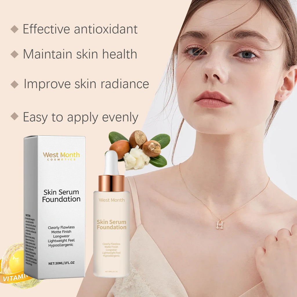 Moisturizing Liquid Foundation Even Skin Tone Cover Defects Brightening Skin Long Lasting Hydration Waterproof Makeup Cosmetics Oasis Select
