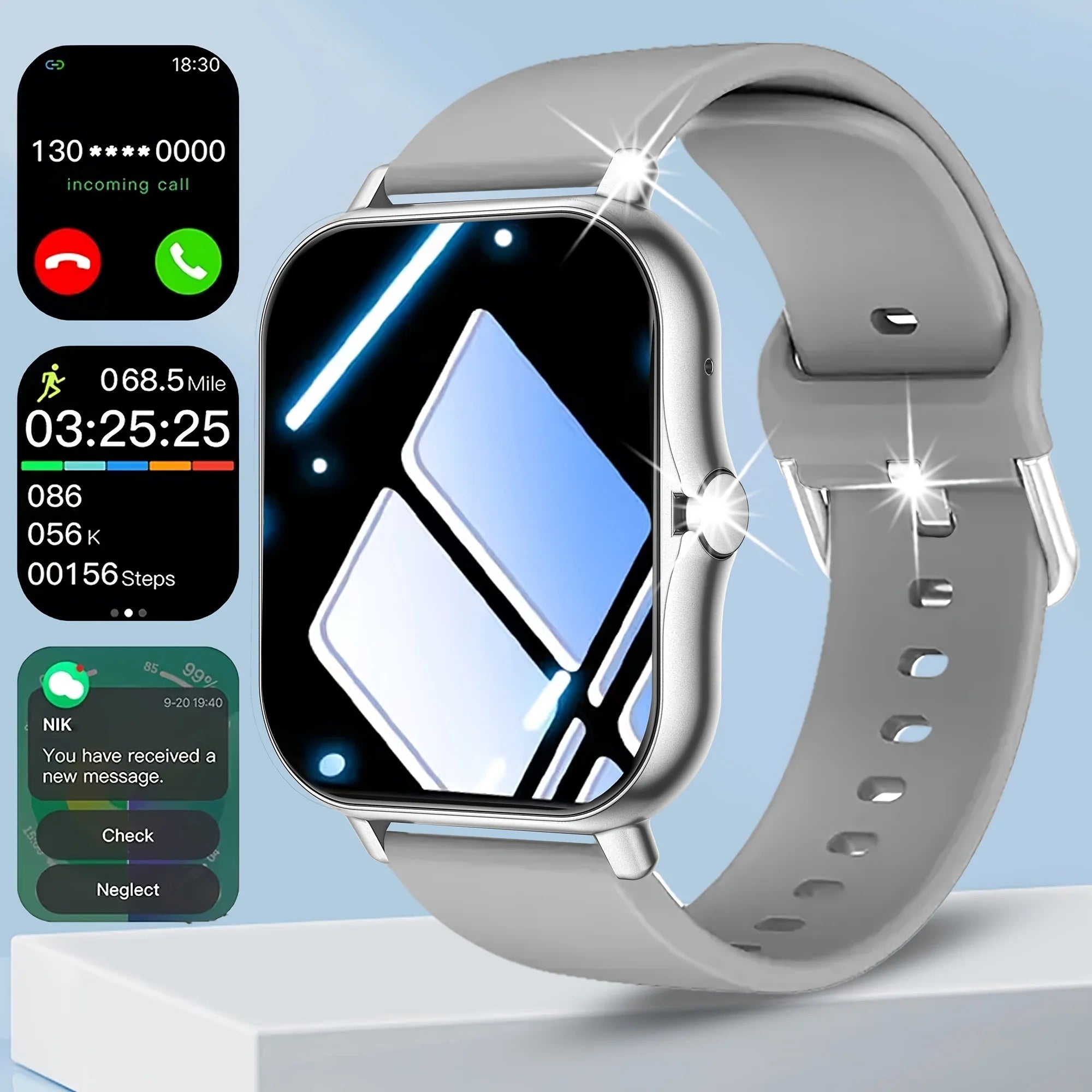 ERUN Smart Watch – HD Screen, Wireless Calls & Fitness Tracker