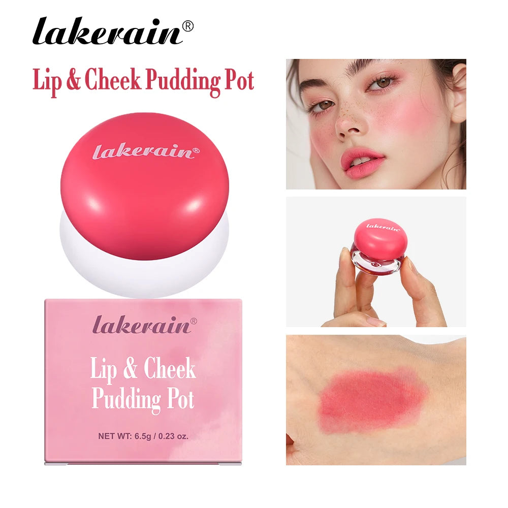 Blurry Pudding Pot Natural Lip & Cheek Blusher Waterproof High Color Matte Blurring Face Korean Makeup Multi-Use Soft Blush Oasis Select