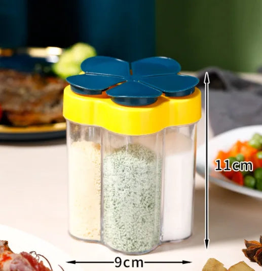 5-Compartment Spice Organizer Jar – Camping & Kitchen | CHANSUNRUN Spice Organizer Jar Oasis Select Blue