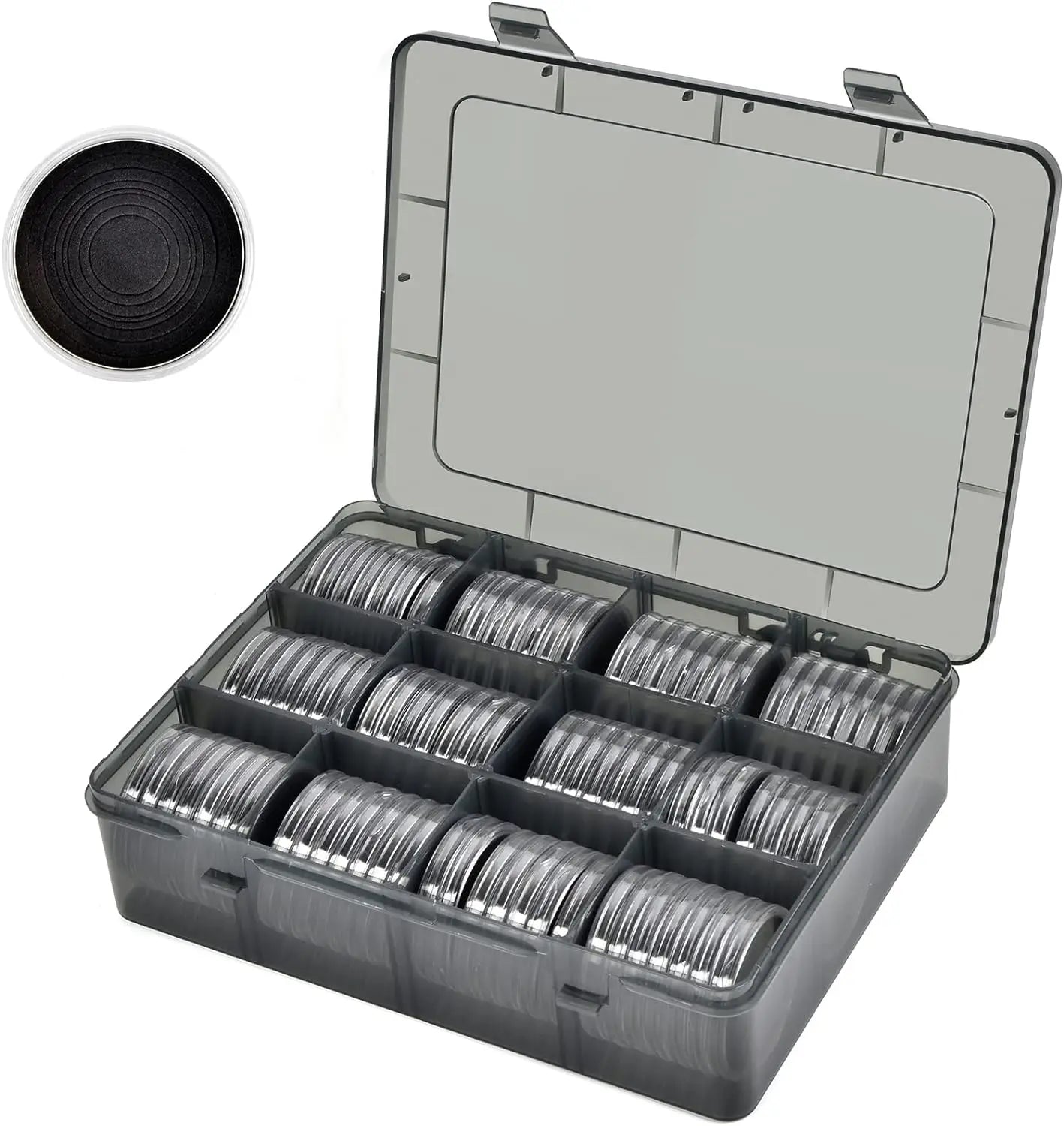 84-Piece Coin Capsules Set – 6 Sizes with Organizer Box