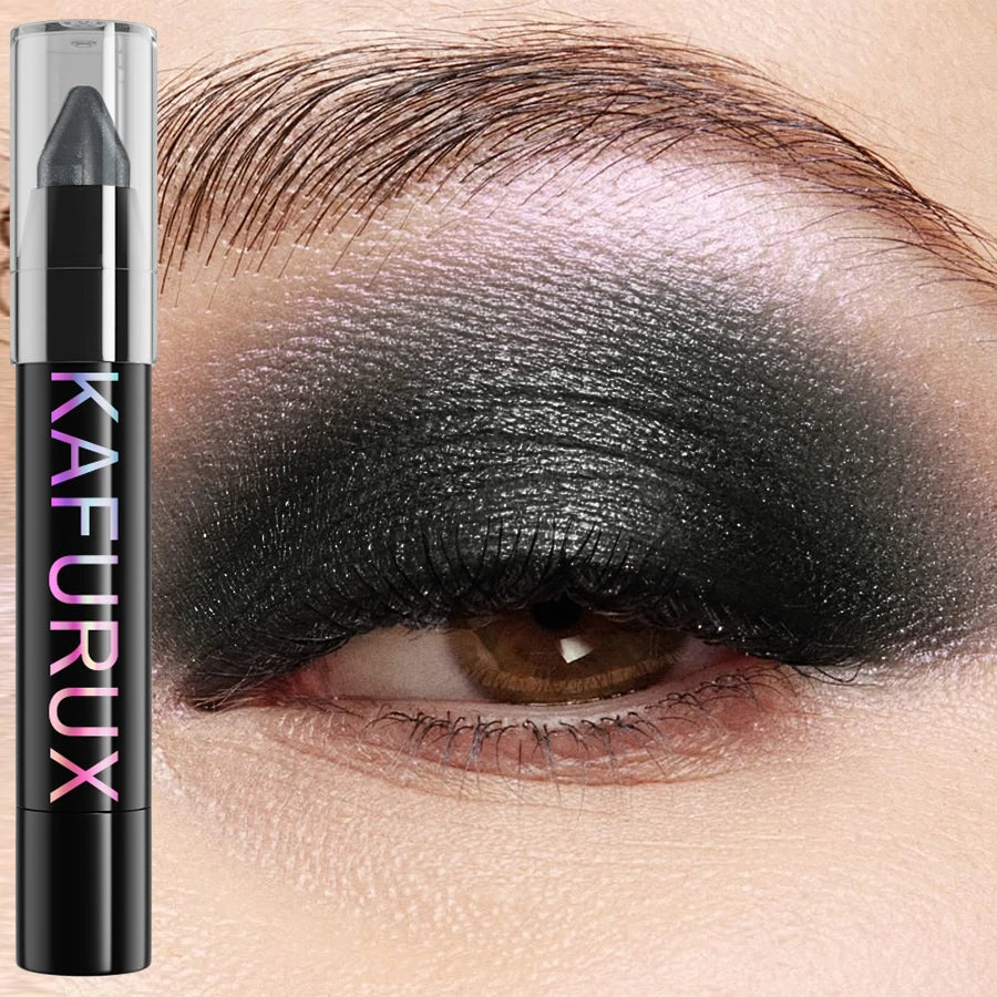 KAFURUX 25-Color Glitter Eyeshadow Pencil – Waterproof & Matte