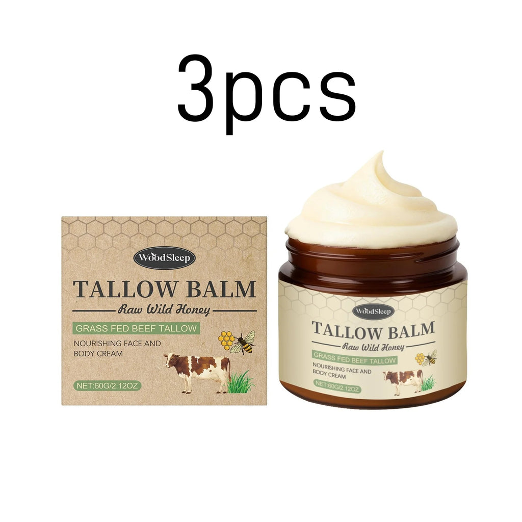 WoodSleep Beef Tallow Body Cream – Nourishing Moisturizer 60g Tallow Body Cream Oasis Select 3pcs
