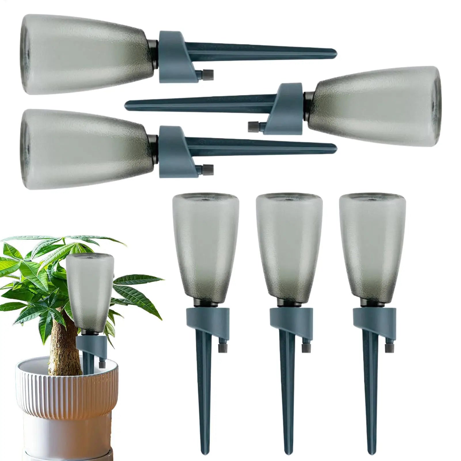 Watering Spikes 6 Pieces Automatic Irrigation Stakes with Control Valve Plant Watering Devices for Outdoor Garden Yard Balcony Oasis Select