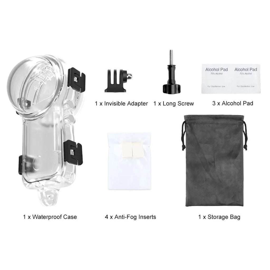 50M Waterproof Dive Housing for Insta360 X5 | 360° Clear Case