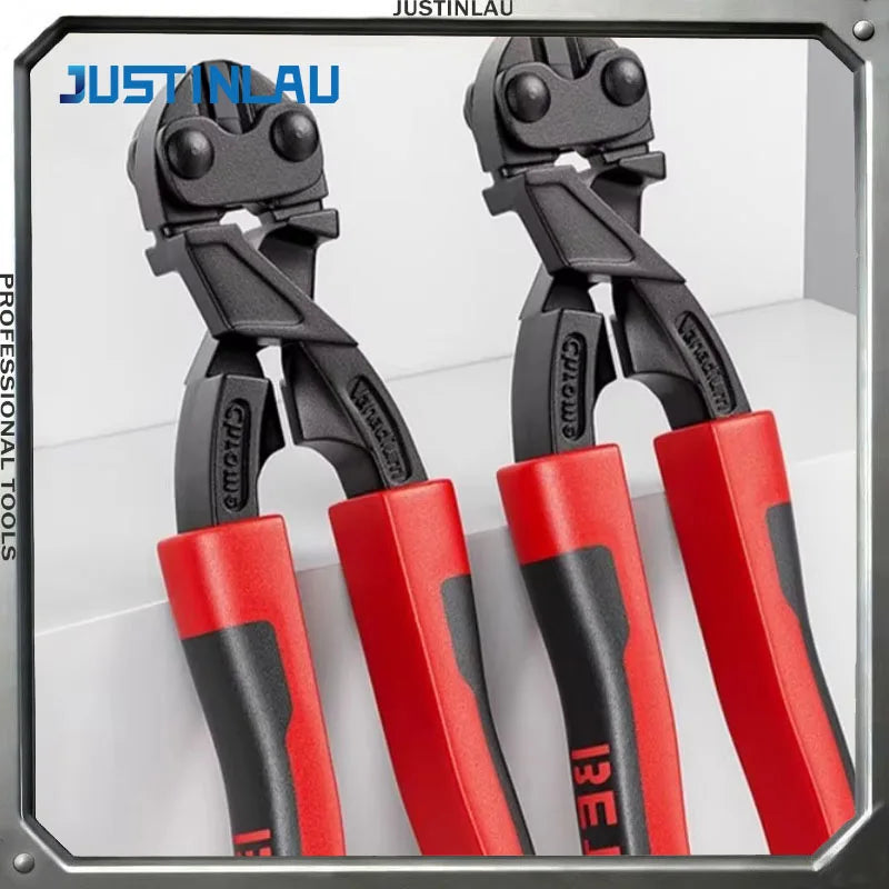 1Pcs Mini Bolt Cutter, Made of Chrome-Vanadium Alloy Steel Fast and Sharp Labor-Saving Operation Used To Cut Wire Bar Steel Oasis Select