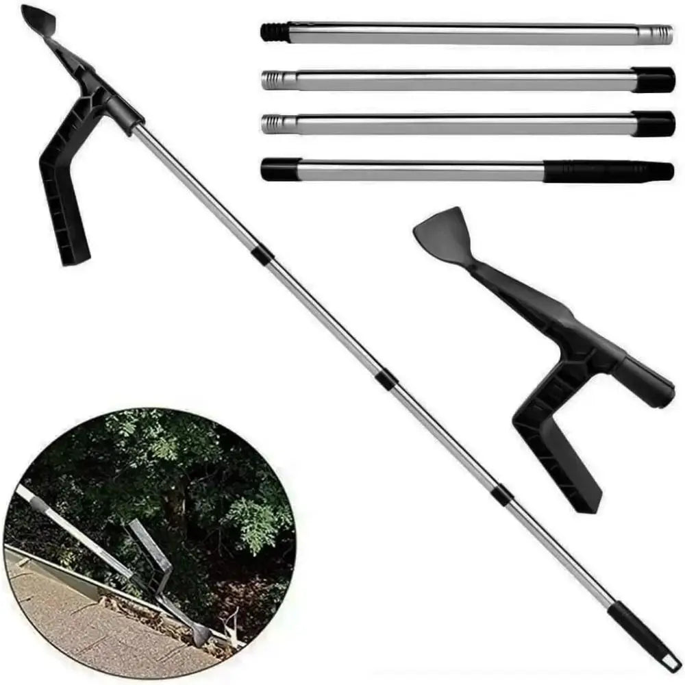 Extendable Telescopic Gutter Cleaning Brush with Splicing Poles