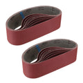 LIKE WISH 20 Pcs 4 X 36 Inch Aluminum Oxide Sanding Belts Heavy Duty Sanding Belts Multipurpose Abrasive Belts For Belt Sander Oasis Select Reddish brown