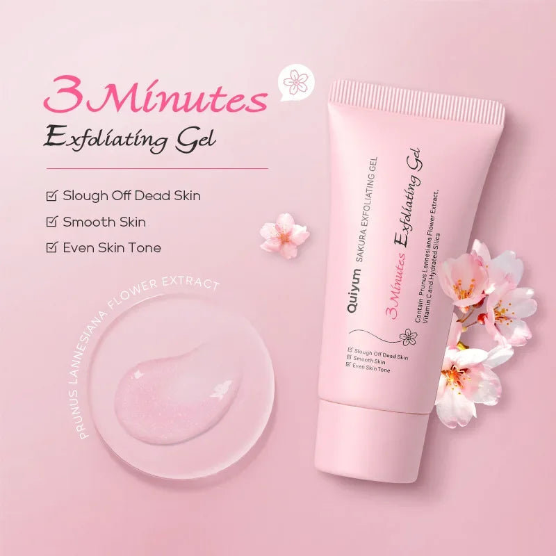Sakura Peeling Exfoliating Gel Facial Scrub Deep Clean Even Skin Tone Moisturizing Repair Face Care For All Skin Types 30g 50g Oasis Select