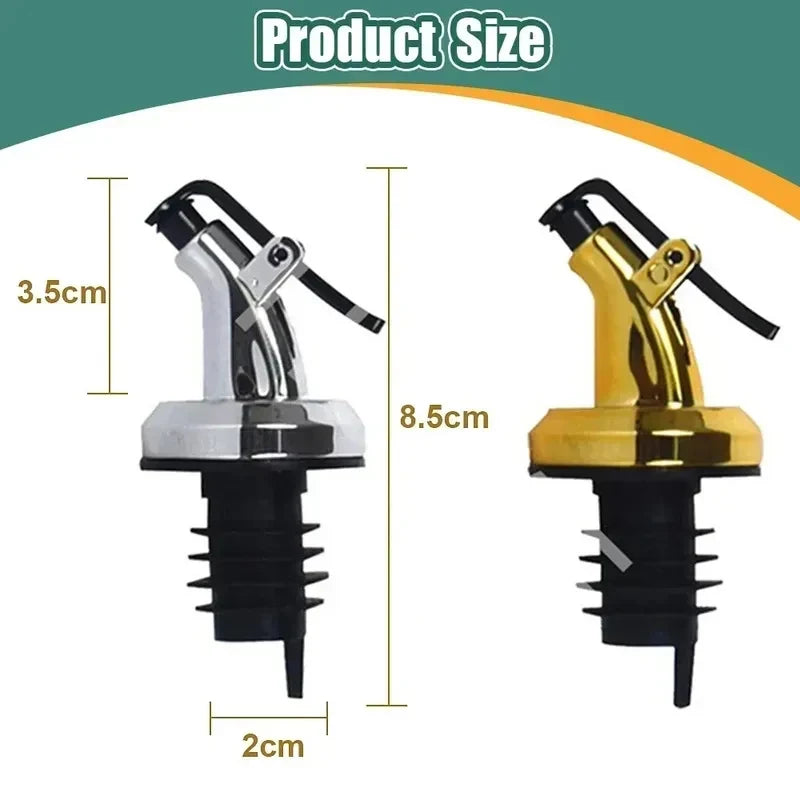 1/2/3/4pcs Oil Vinegar Bottle Stopper Leak-Proof Oil And Vinegar Dispenser Pour Spouts Multifunctional Suitable For Most Bottles Oasis Select