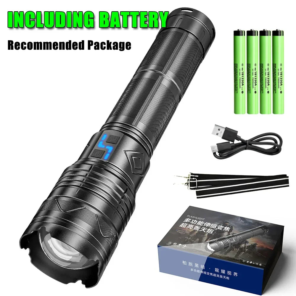 ESMARTER GT60 20000LM Tactical Flashlight – 100W Rechargeable