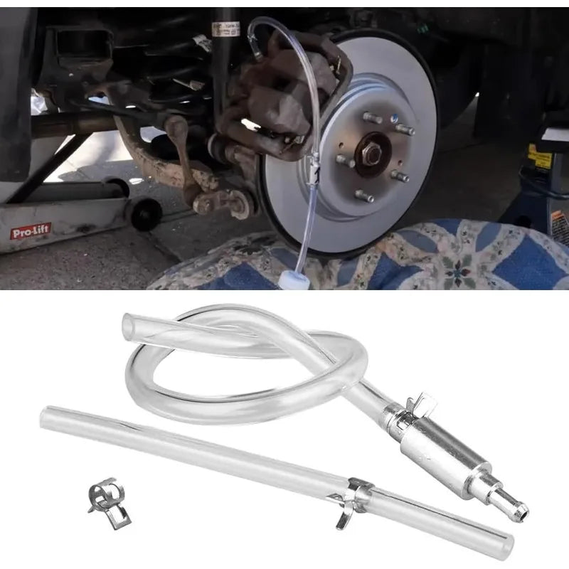Auto Bleeding Replacement Tool Kit Car Hydraulic Clutch Brake Bleeder Hose One-Way Valve Tube Essential Car Maintenance Part Oasis Select