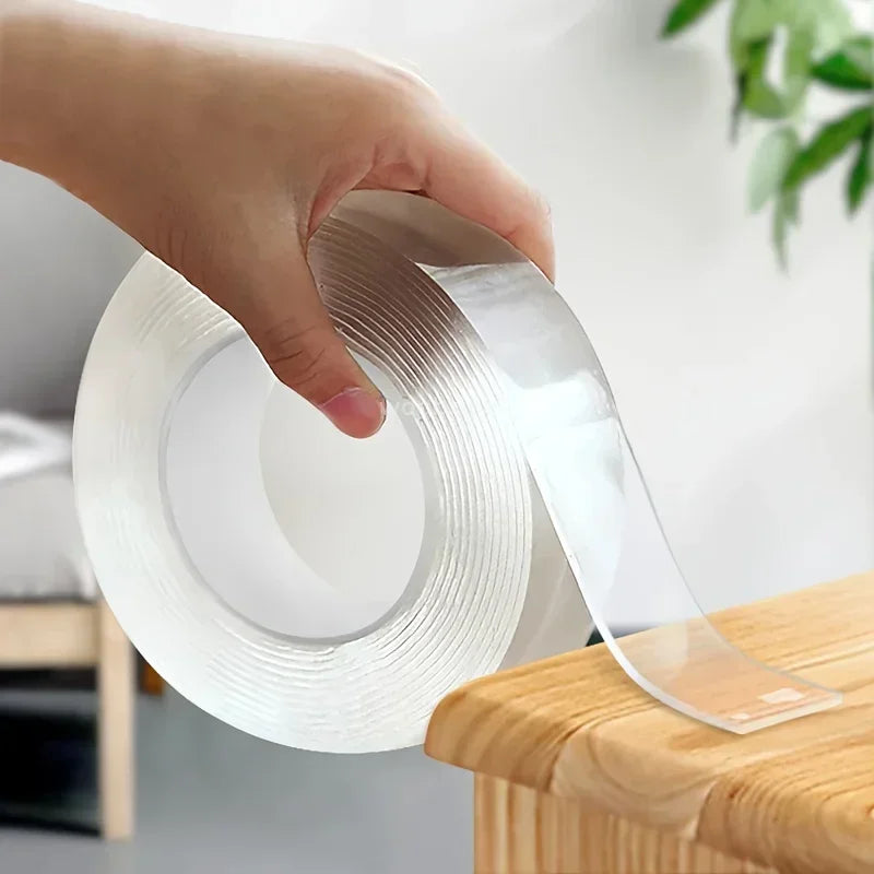 1/3/5m Nano Tape Double-sided Strong Decorative Adhesive Tape Thickened Transparent Waterproof Tape Glue Useful Things for Home Oasis Select Clear 9.84 feet(3 m) 1mm|20mm