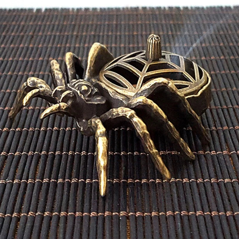 6PCS Creative Spider Incense Burner Buddhist Utensils Incense Burner Archaic Copper Alloy House Furnishings Home Decor Wholesale Oasis Select