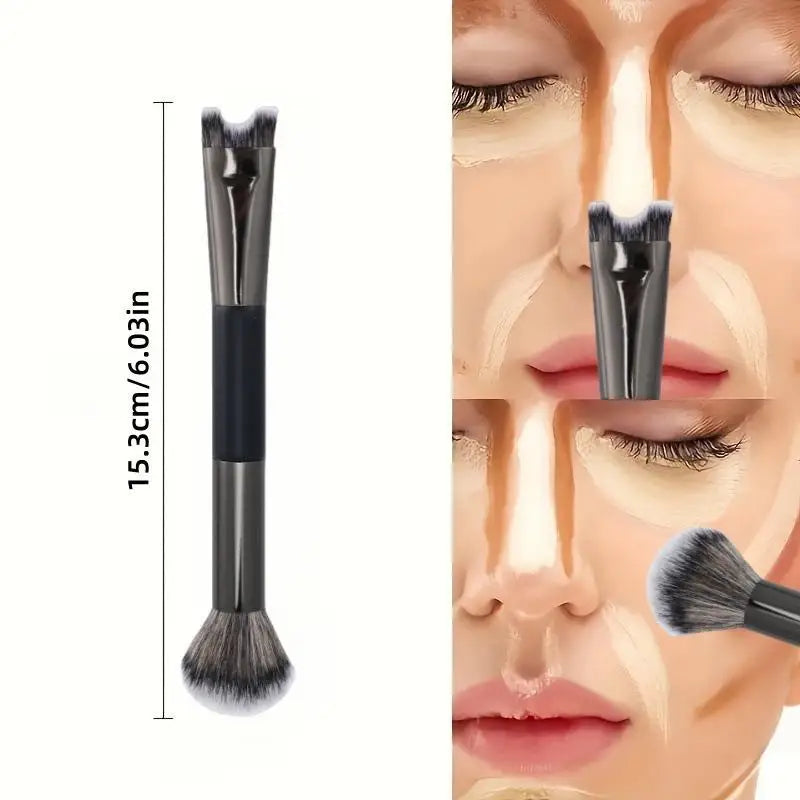 1/3Pcs 2-in-1 U-Shaped Nose Contour Brush Dual Ended for Professional Highlighting and Shadowing Face Makeup Tools Set Oasis Select U-Shaped brush
